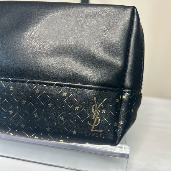 Yves Saint Laurent Black and Gold Cosmetic Bag with accessories - Picture 3 of 4